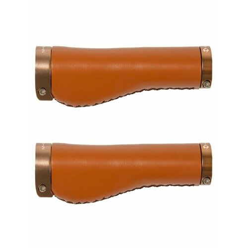 Грипсы M-WAVE CLOUD BUFF FIX 138 мм, с 2 фиксаторами, синтетическая кожа, коричневые (5-410610)