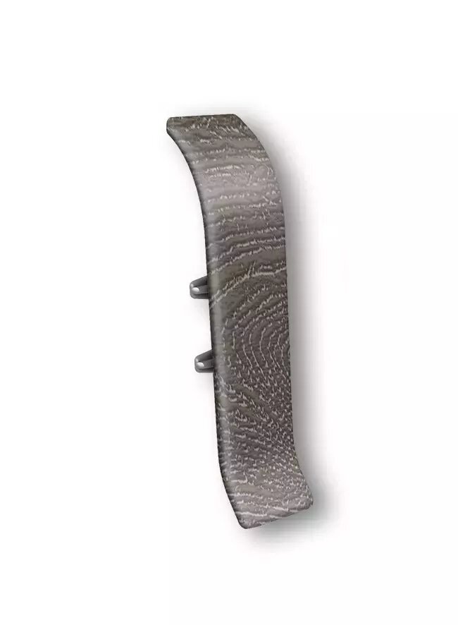 фото Угол наружный (внешний) с крепежом для плинтуса 55мм Идеал Классик Дуб мореный, 1 шт