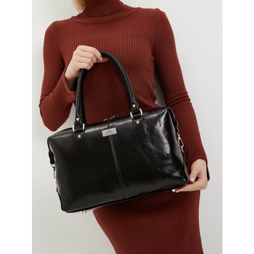 Сумка саквояж Chic a Loco 136, фактура гладкая, коричневый