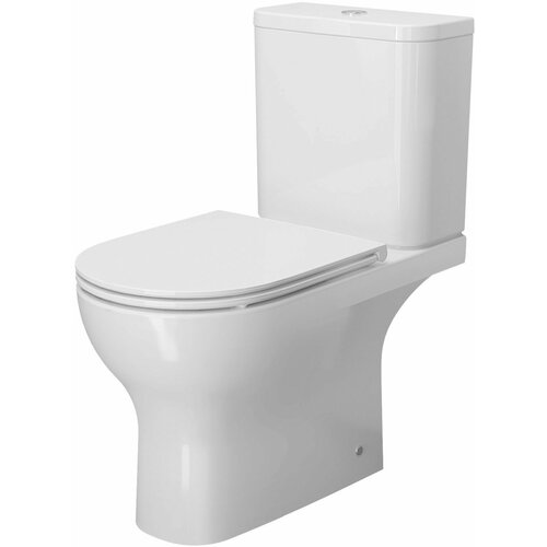 Унитаз компакт Abner безободковый белый с сиденьем микролифт