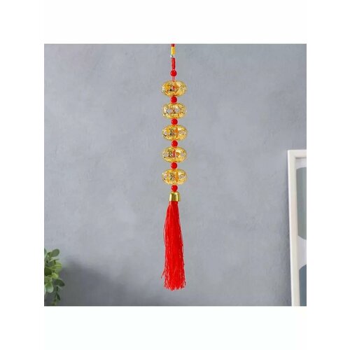 Подвеска колокольчик Пять китайских фонариков 43 см 751₽