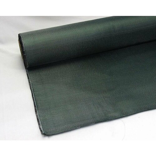 Углеткань Карбон Plain с зеленой нитью 100 см