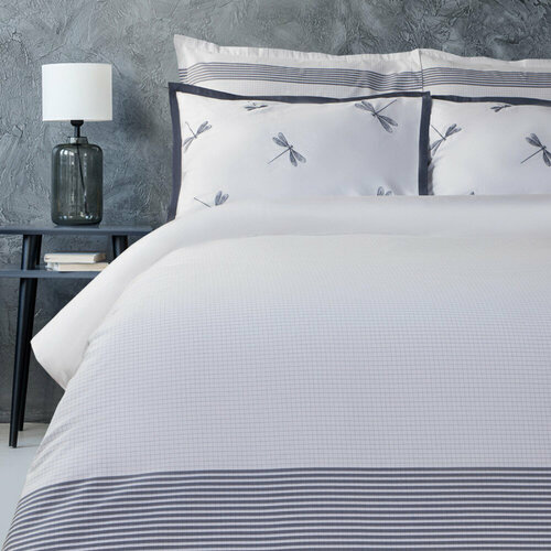 BY COLLECTION Комплект постельного белья с вышивкой евро 100 хлопок стрекозы 16284₽