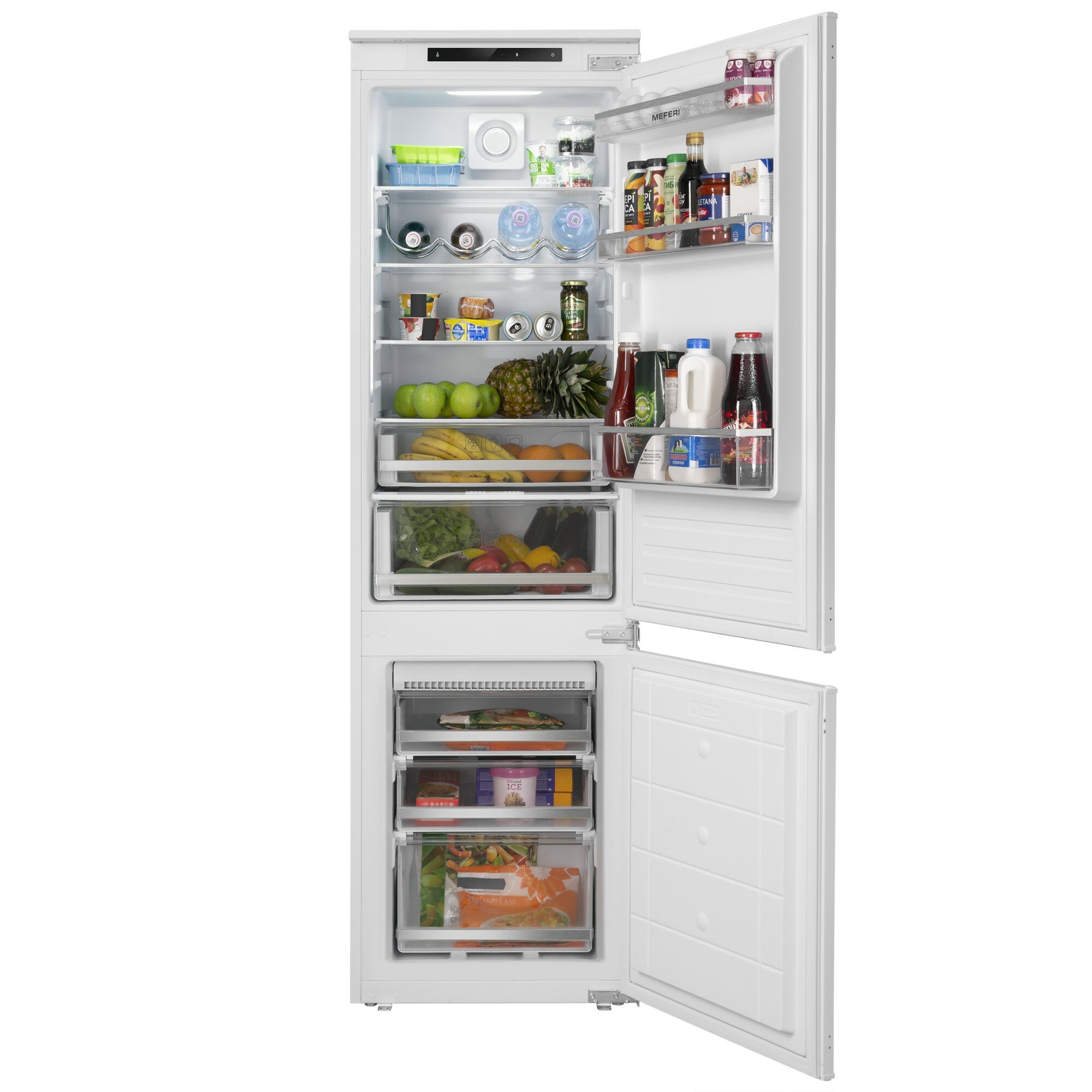 Холодильник встраиваемый MEFERI MBR177 COMBI NO FROST POWER