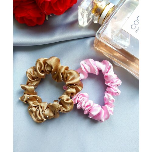 Резинки для волос Розовая Бронзовая 2 шт 500₽