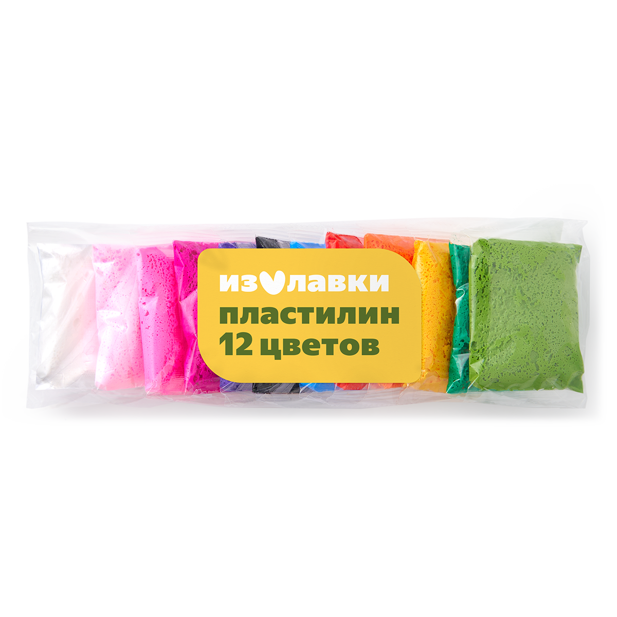 Пластилин "Из Лавки", легкий, 12 цветов в упаковке, 100 грамм