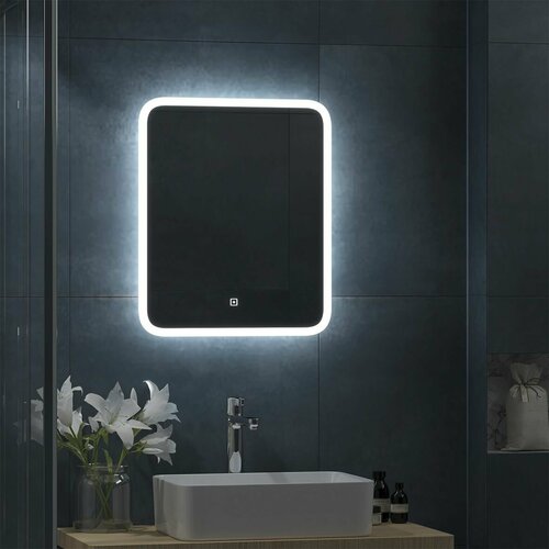 Зеркало для ванной санакс 45236 сенсорное 500 х 600 мм с внутренней LED подсветкой безрамочное 5392₽