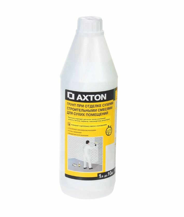 Грунтовка для сухих помещений Axton 1 л