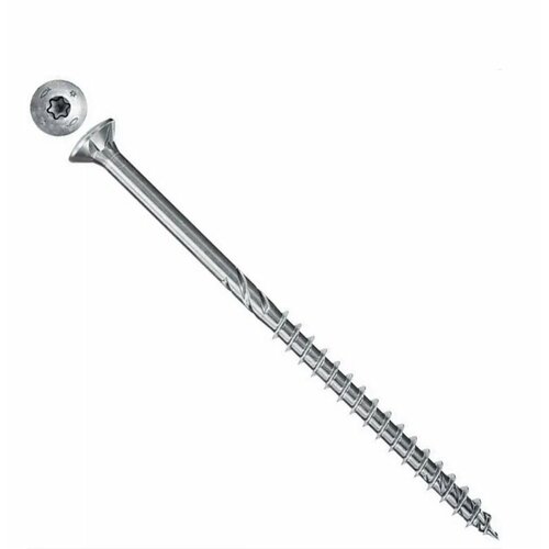 фото Саморез по дереву fischer fpf ctp 6.0x160 torx неполная резьба, оцинкованная сталь, упак.100шт (670464)