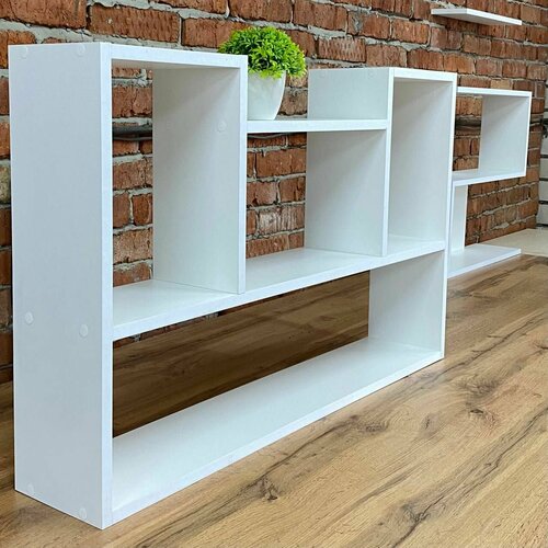 Полка настенная навесная для книг 90х55 см