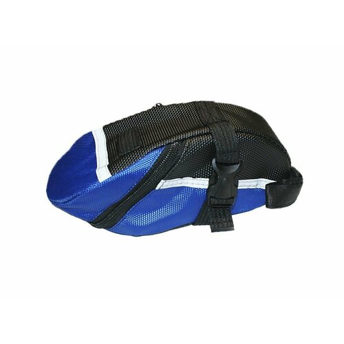 Сумка велосипедная под седло чёрная с синими вставками SV-5 725₽