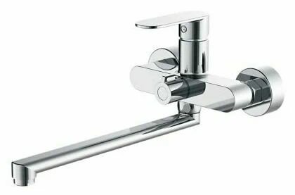 Смеситель для ванны с длинным изливом и переключателем хром HB22590 HAIBA