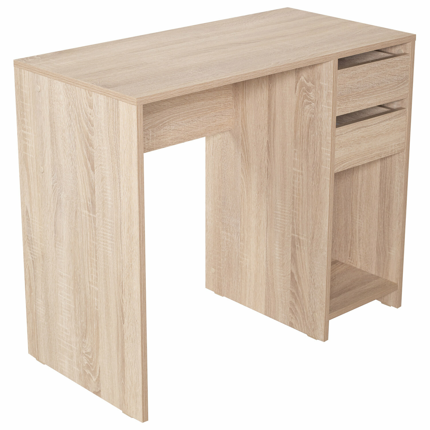 Стол письменный Brabix "Scandi CD-017", 900х450х750 мм, 2 ящика, дуб сонома (ЦБ013706-2)