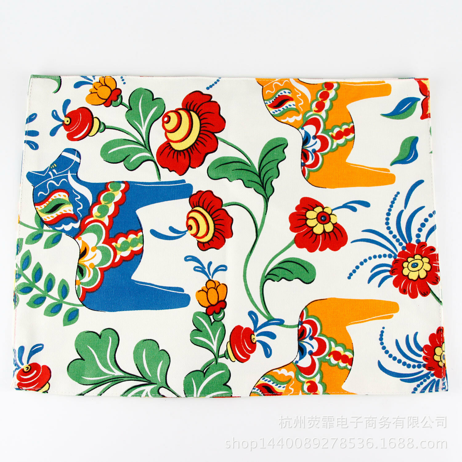 фото Салфетка Yingfei, хлопок и лен, 30х40 см, двухслойная, с цветочным рисунком