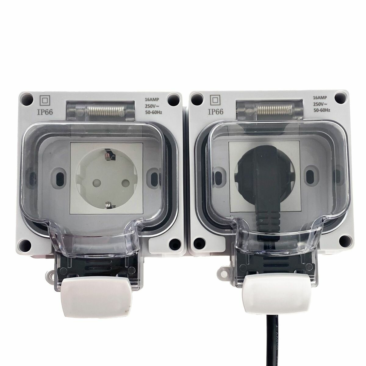 фото Розетка влагозащищенная IP66, уличная, садовая, влагозащитная