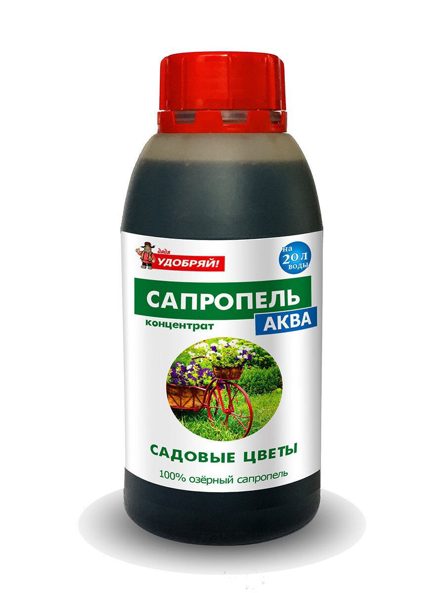 Удобрение Сапропель Аква для садовых цветов Дядя Удобряй 0 5л