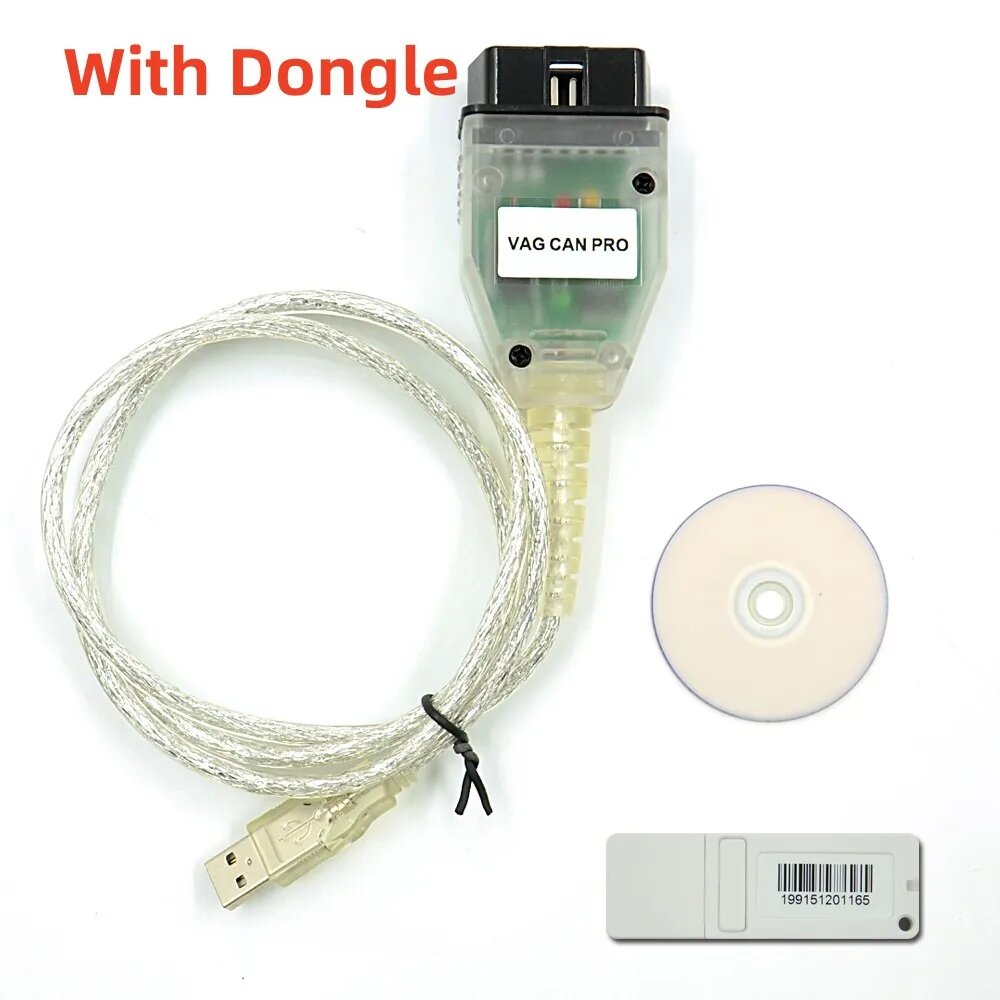 Новый VAG CAN PRO V5.5.1 с FTDI FT245RL VCP OBD2 диагностический интерфейс USB-кабель с поддержкой Can Bus UDS K Line работает для AUDI/VW, with dongle