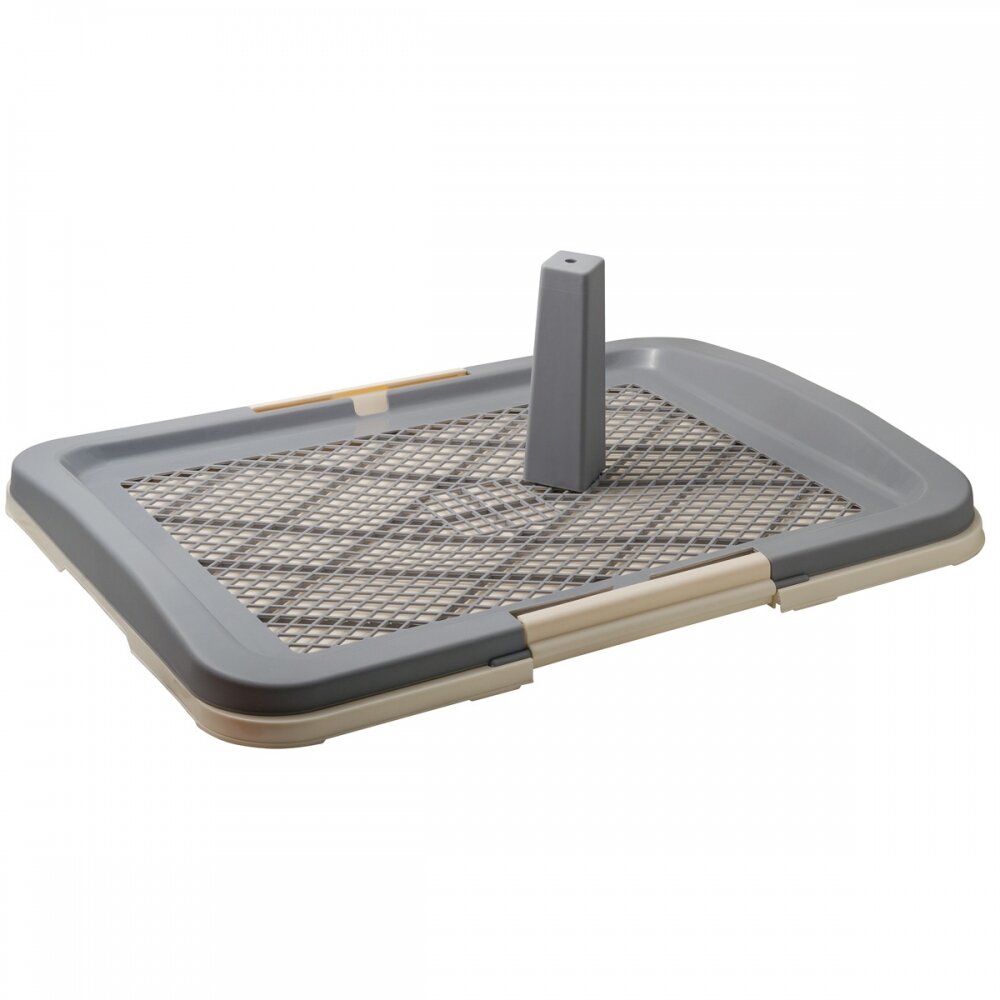 Туалет для собак со столбиком 63*49*6 см (серый) Zooone