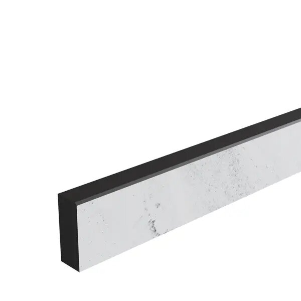 Комплект плинтусов Марола 120x4 см 1 шт 60x4 см 2 шт HPL-пластик цвет серо-белый