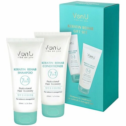 Подарочный набор Von-u Keratin Rehab НОВ шампунь для волос кондиционер 1510₽