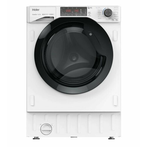 Встраиваемая стиральная машина Haier HWQ90B416FWB белая загрузка 9 кг отжим 1600 обмин функция пара 91999₽