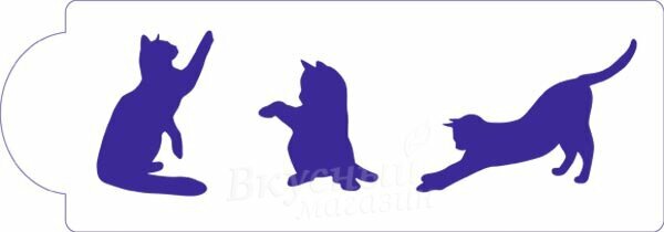 Трафарет для мастики/марципана Кошки К124