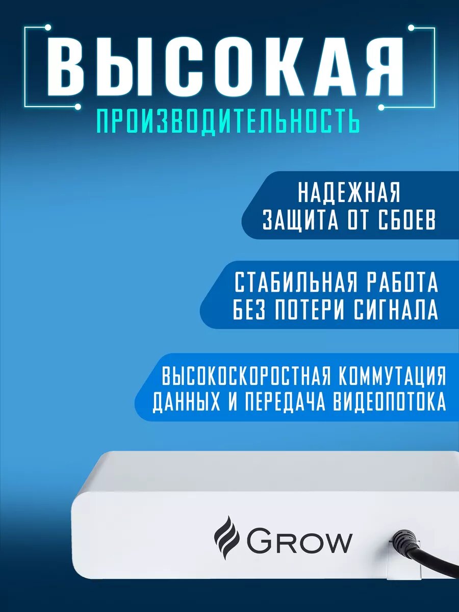 6 портовый poe switch 4 poe и 2 up F042 — фото 1