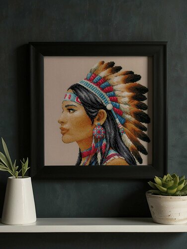 Изображение товара Набор для вышивания крестом Риолис, вышивка крестиком "Женщины мира. Америка", 30*30см, 2255