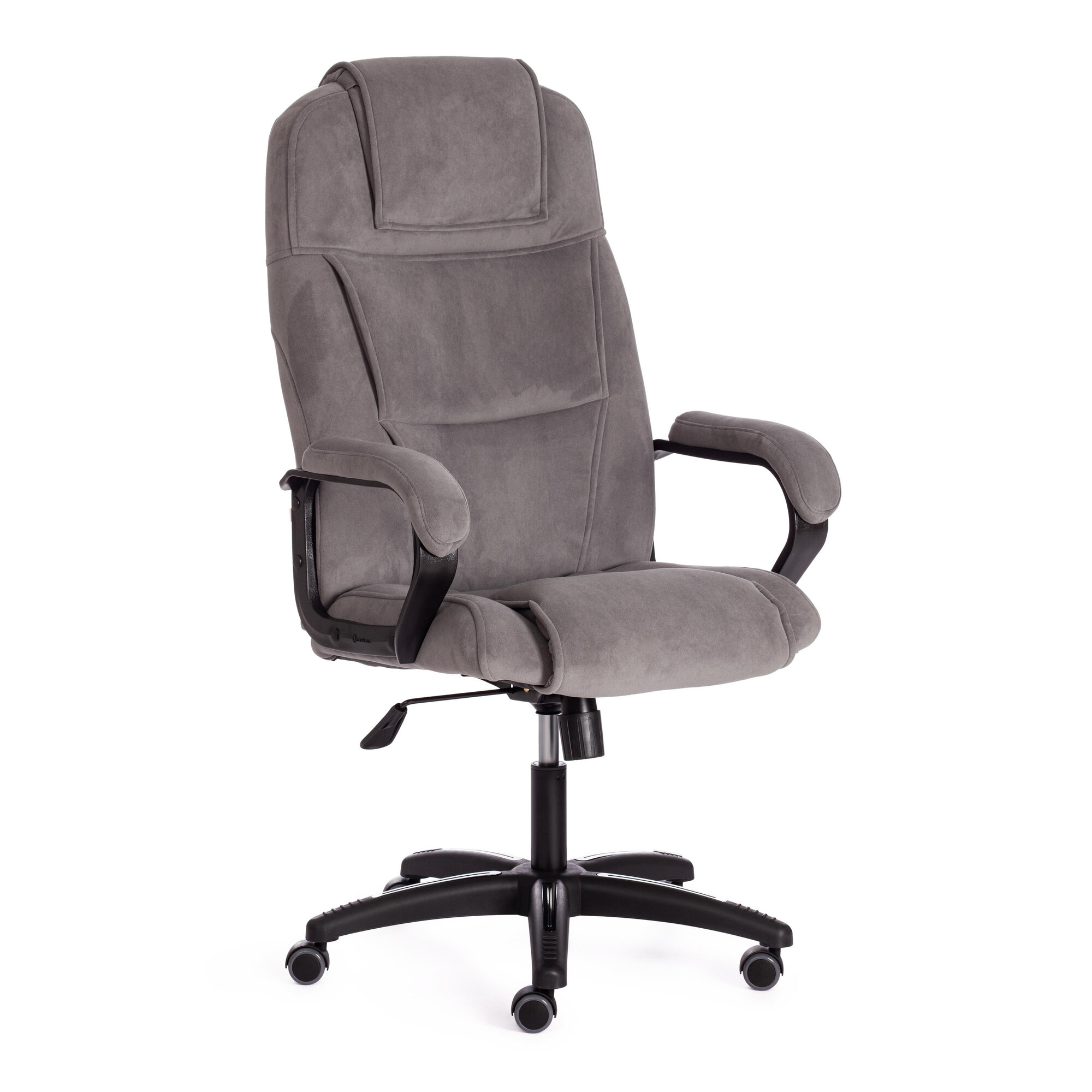Кресло компьютерное офисное TetChair BERGAMO, флок , серый