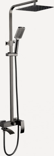 Изображение товара Душевая система, тропический душ, лейка, смеситель, латунь, Grocenberg GB7007-1 Графит