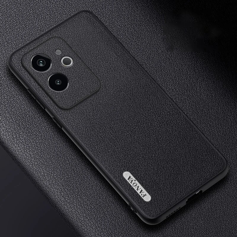 Кожаный чехол для Oppo Realme GT6 China GT6, матовый силиконовый защитный жесткий чехол для телефона растительного дубления OppoRealmeGT6 Shell, Black, Realme GT 6 China