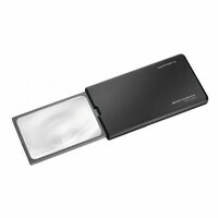 Лупа дифракционная асферическая выдвижная с подсветкой Eschenbach easyPOCKET XL, 78 х 50 мм, 2.5х, 6.0 дптр, цвет черный