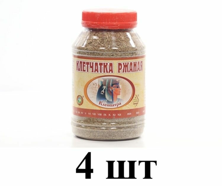 Клетчатка СибТар Клеопатра, ржаная, рассыпчатая, в пластиковой банке, 300 г, 4 штуки фото