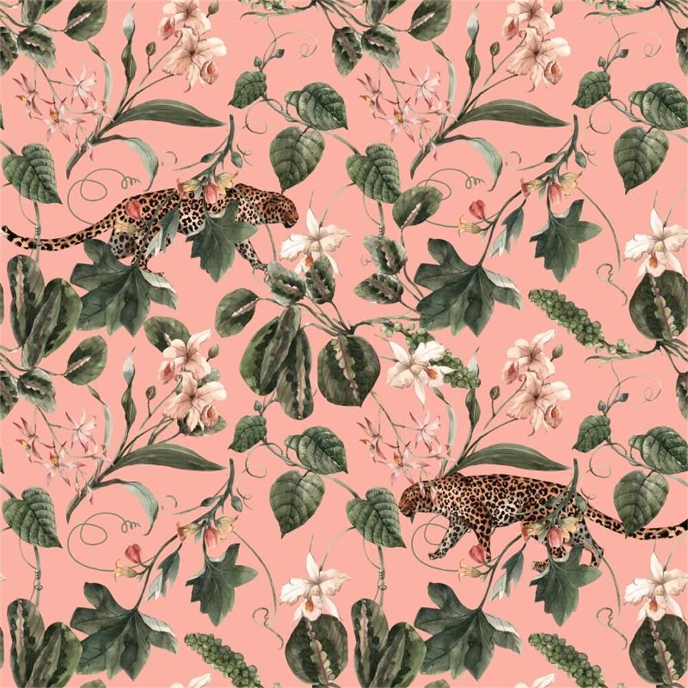 Beibehang американские сельские пасторальные обои розовые цветы птицы 155585635, Silk