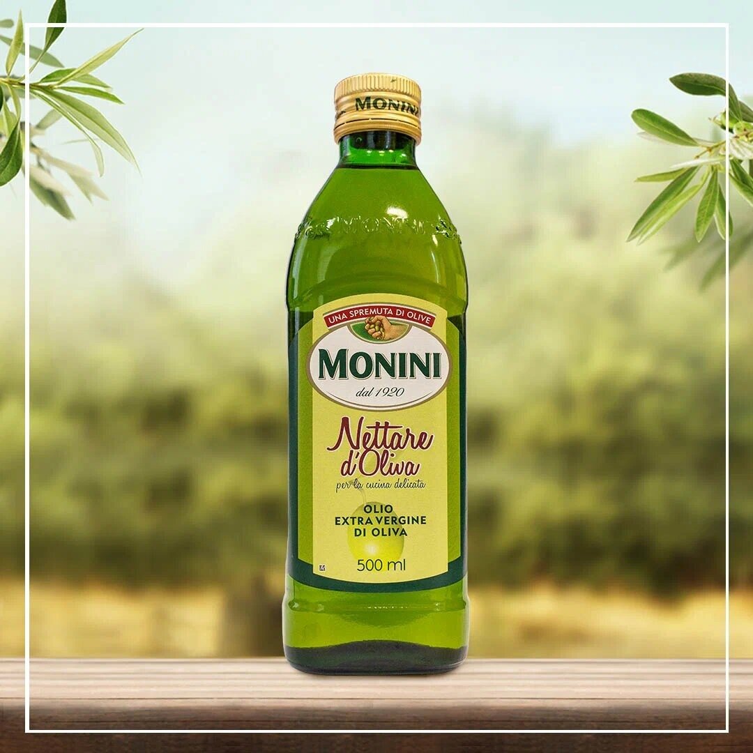 Масло оливковое Monini Nettare d'Oliva Extra Virgin, Италия, 0,5 л — фото 1