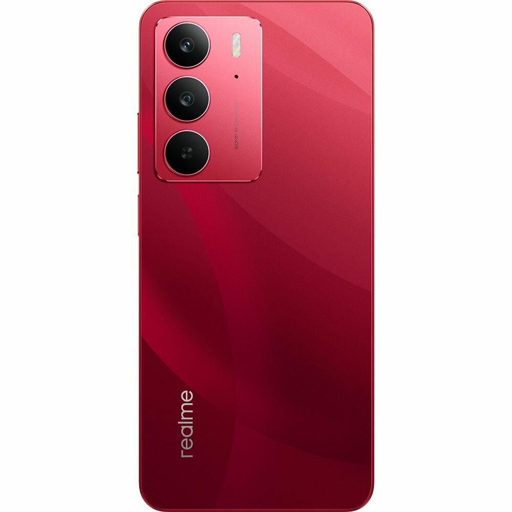Смартфон realme C75 256 ГБ, экран 6.72", камера 50МП, NFC, Android, защита IP69, красный — фото 1
