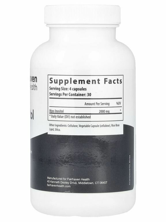 Картинки Мио-Инозитол, для женщин и мужчин, 120 капсул, Fairhaven Health