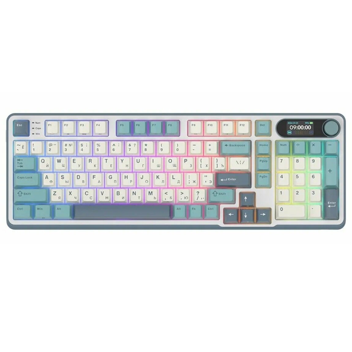 Клавиатура Royal Kludge RK-S98 Light Could (USB/2.4 GHz/Bluetоoth, RGB, Hot Swap, Brown switch)