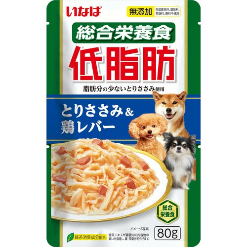 Корм влажный INABA TEISHIBO куриное филе с куриной печенью в желе для собак пауч 80г