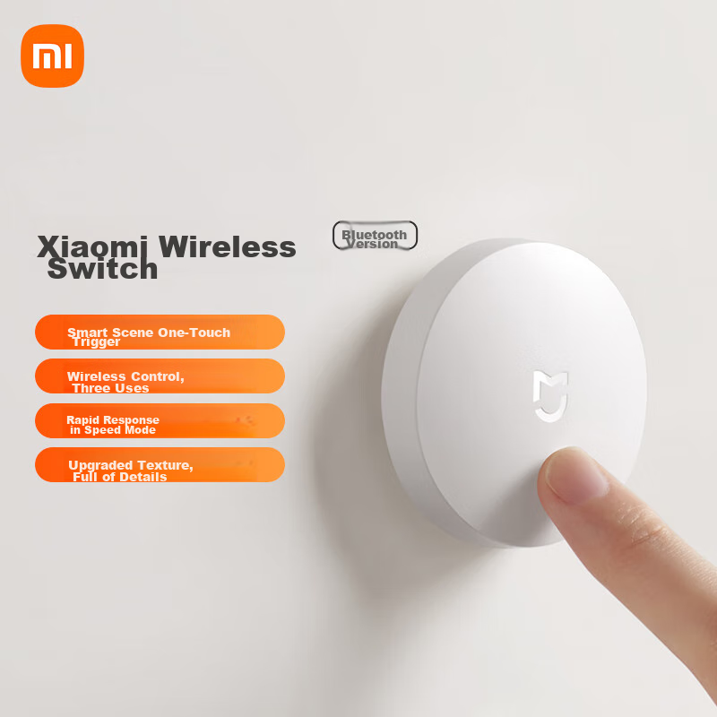 Xiaomi (MI) Wireless Switch Bluetooth Version Smart Wireless Switch Button Can Be Stuck Or Placed No Wiring Required