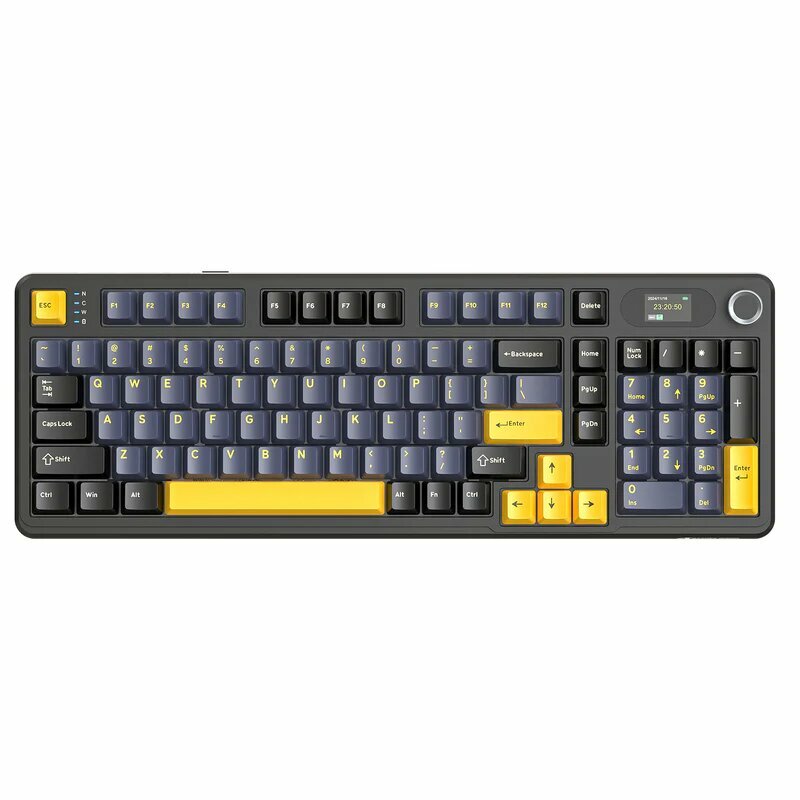 Клавиатура Attack Shark X98 Pro, RGB, Bluetooth, трехрежимная, механическая, желтая — фото 1