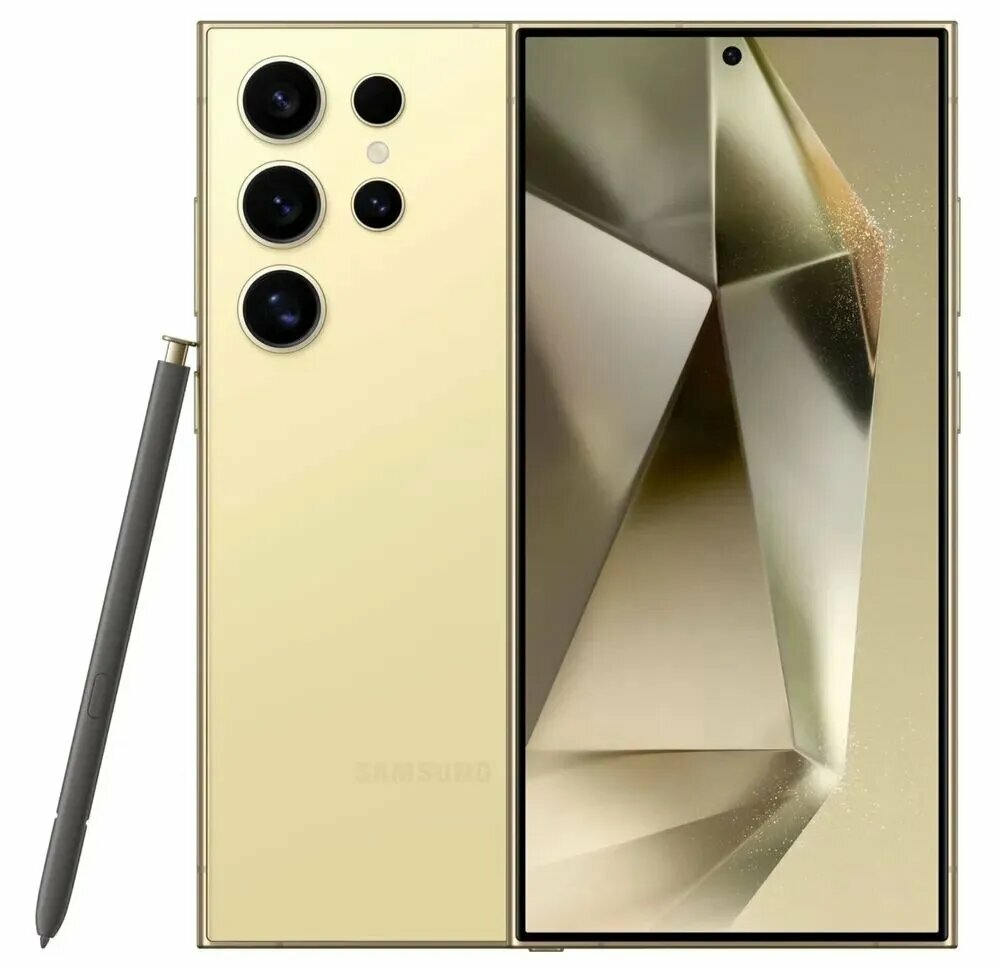 Samsung Смартфон Смартфон S24Ultra, 12GB+512GB Super RAM, Android 14, большой дисплей 7.3», русская система, сверхдолгий срок службы батареи 8000mAh, процессор Qualcomm Snapdragon 8gen3, играйте в большие игры, поддержка 5G/WiFi/NFC/OTG 12/512 ГБ, золотой — фото 1