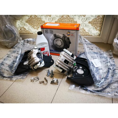 Комплект здт на оригинальных супортах Lucas и оригинальных колодках для VW Polo sedan Полный комплект 42000₽