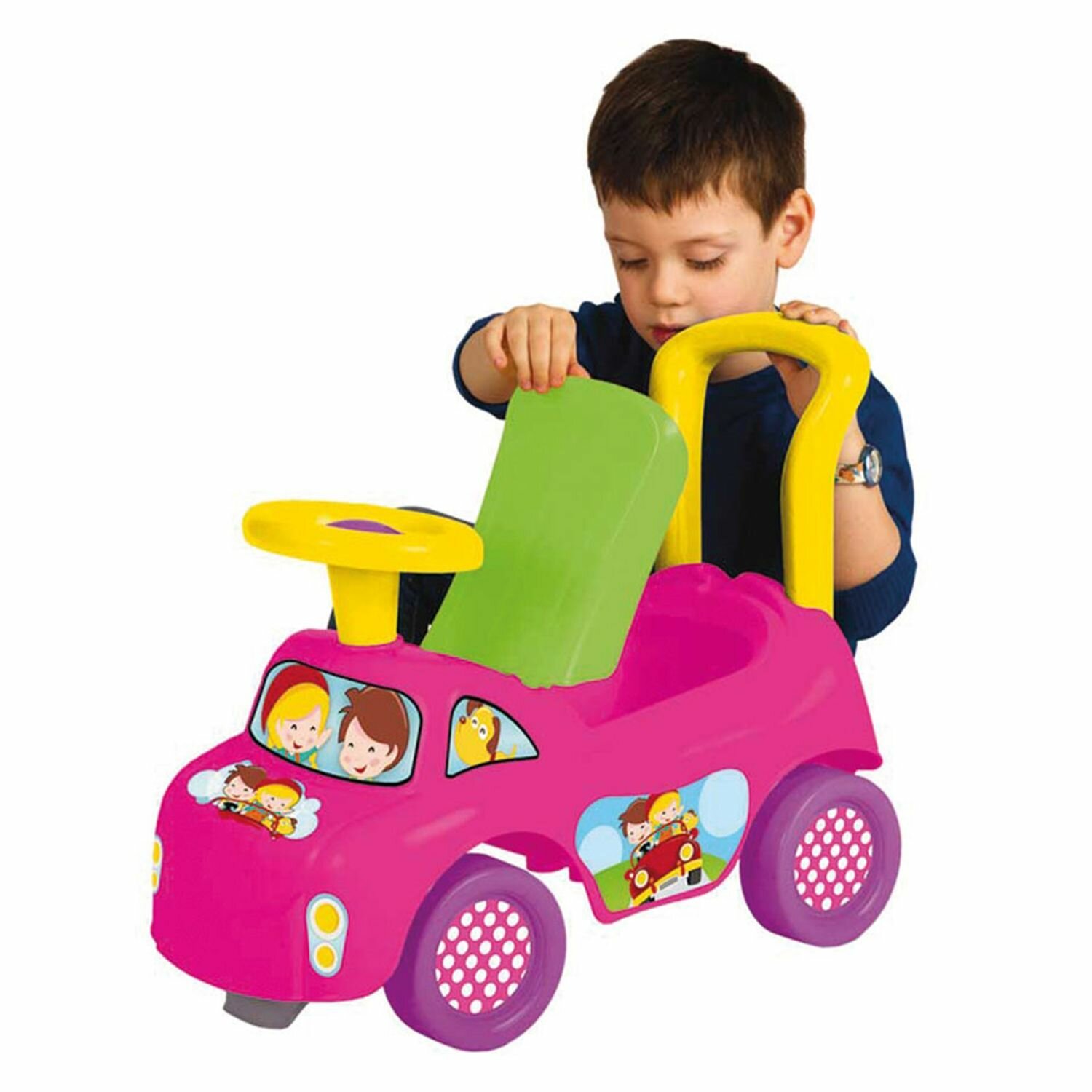 Машина-каталка Команда 64, розовая — фото 1