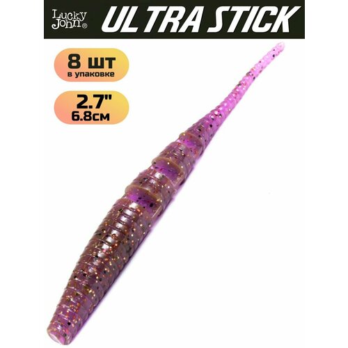 Мягкая съедобная приманка Lucky John Ultra Stick 2.7 in (68 мм), цвет S13, 8 шт