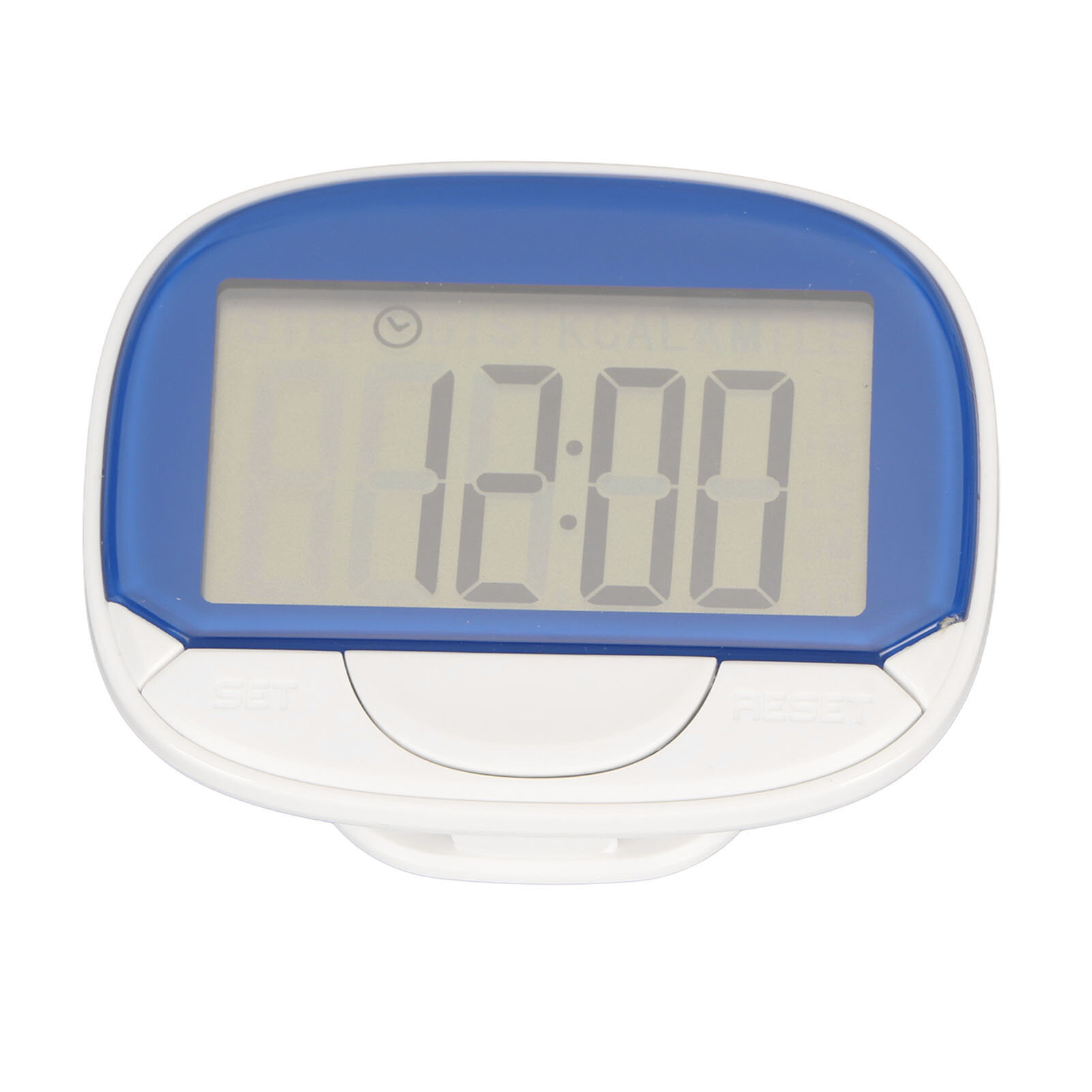 Дистанционная калория шагометр Большой экранно -дисплей 2D -шаг с задним зажимом многофункциональный для ходьбы за бегом синим цветом