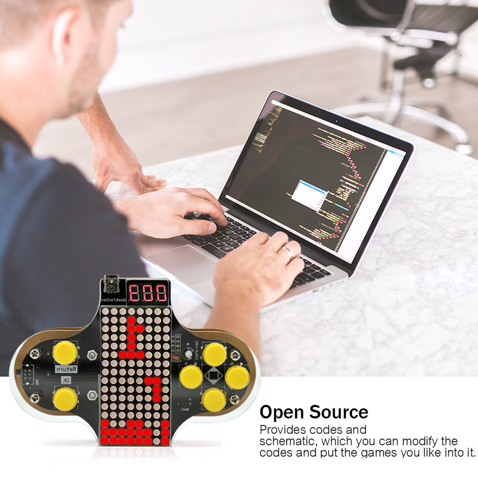 Игровая консоль DIY V2 с открытым исходным кодом для практики сварки