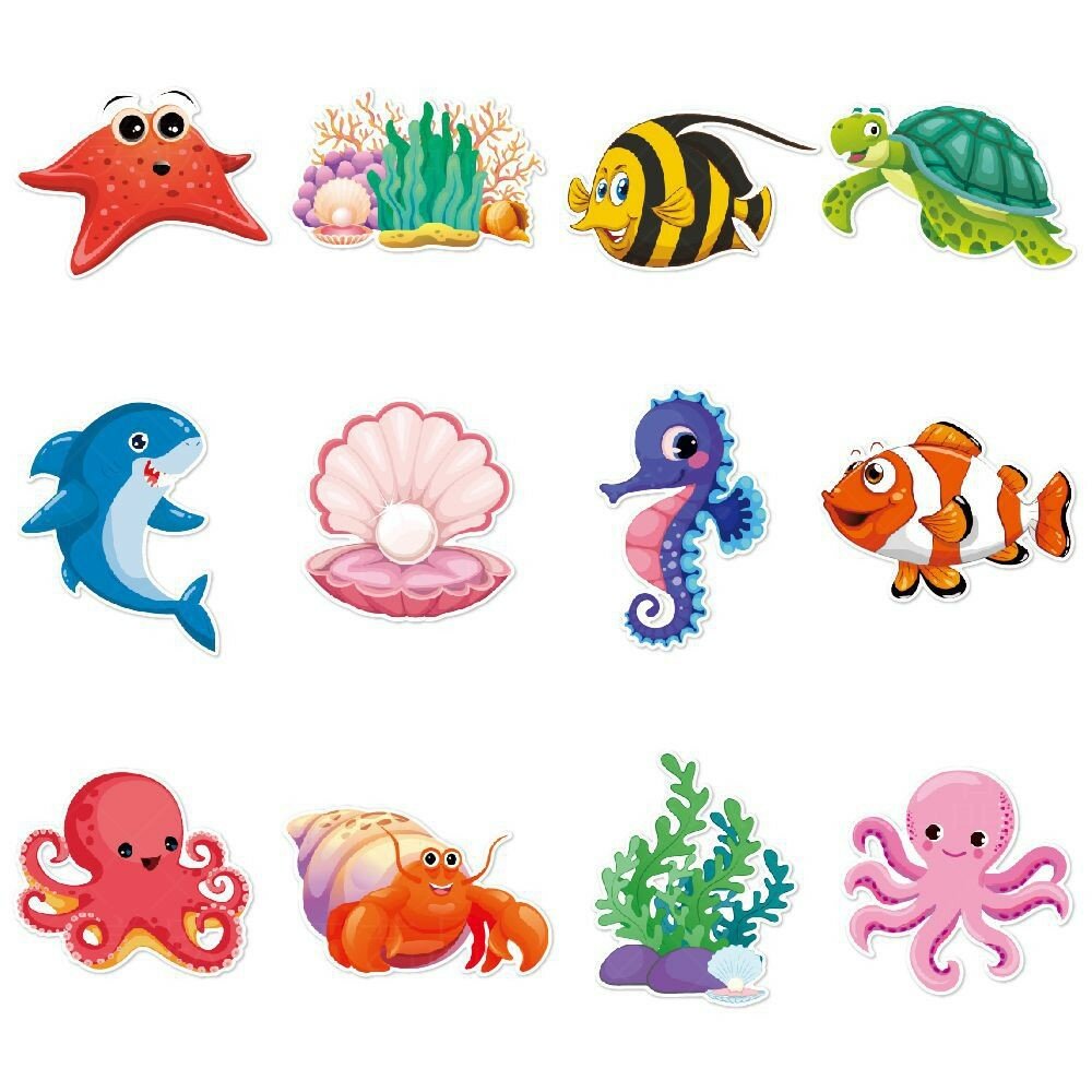 Полочный декор ocean animal с дизайном морских звёздочек черепах акул для детского праздника и фотозона