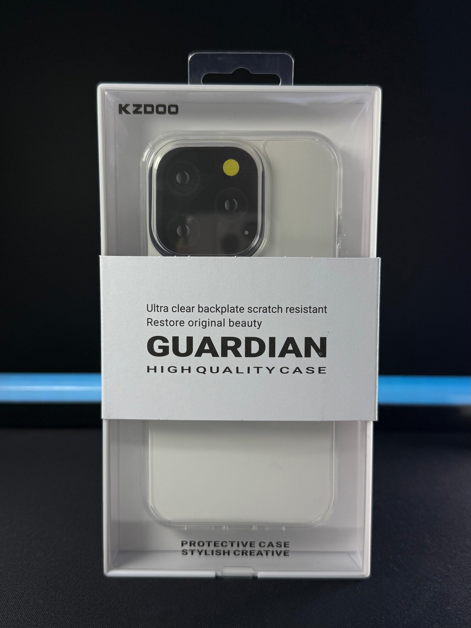 Чехол KZDOO, для iPhone 14 Pro, силикон и пластик, ударопрочный, прозрачный