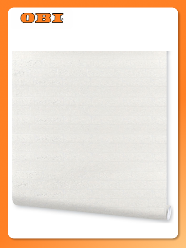 Обои флизелиновые Vilia wallpaper Кирпичи под покраску 106х10 м белый